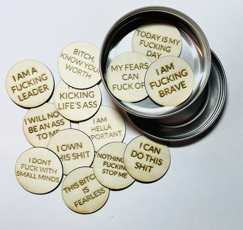 Mini Sweary Affirmation discs