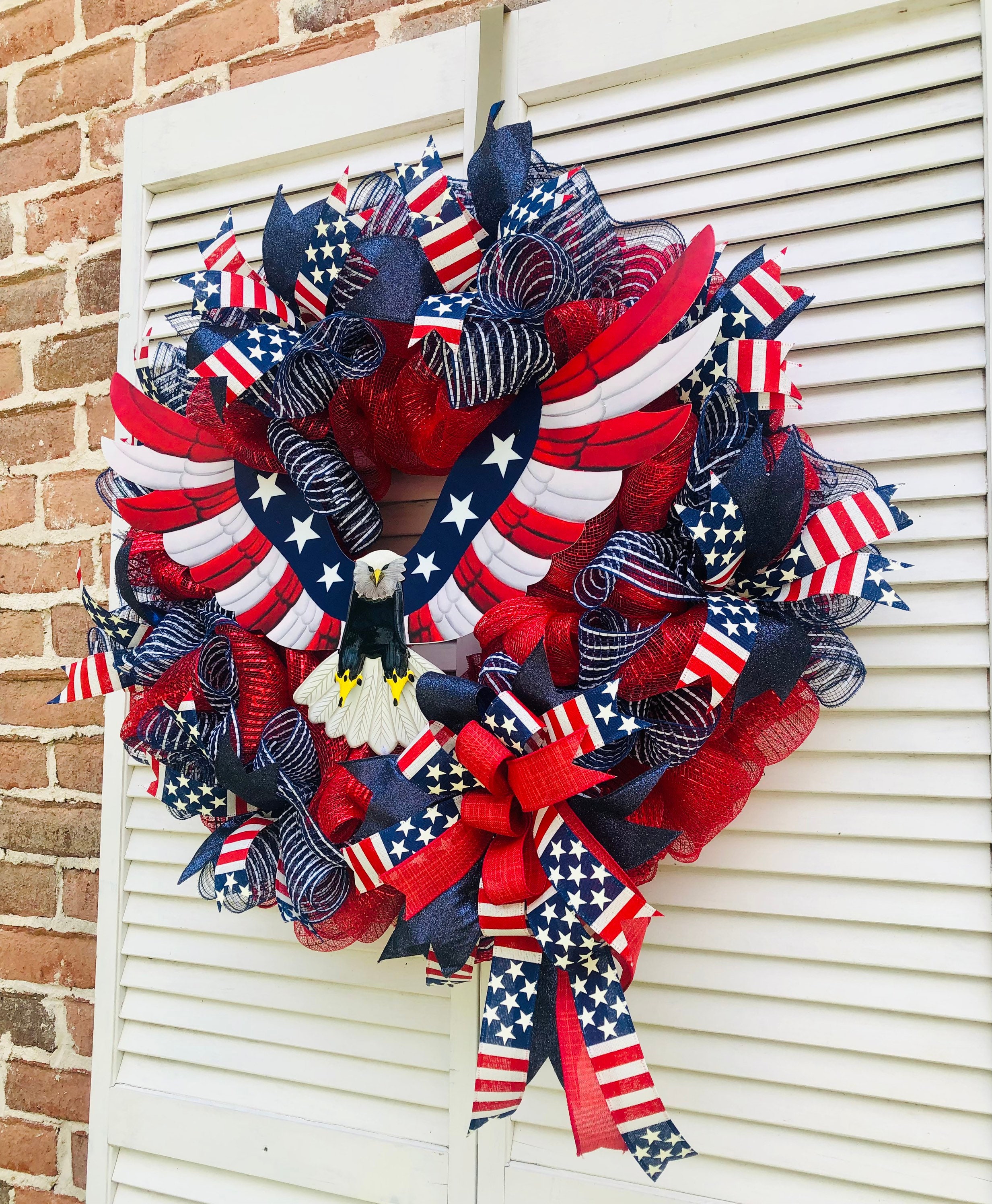 🔥[SAVE 50% OFF]--45CM/18 Inch Handmade American Patriotic Eagle Wreath---BUY 2 FREE SHIPPING