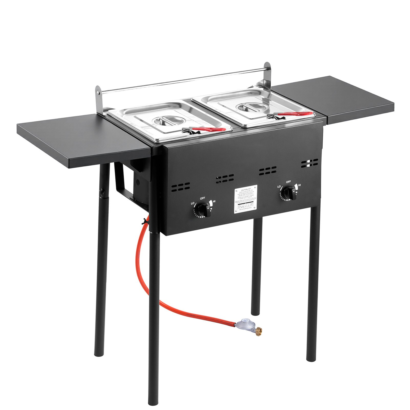 ⚡️Factory wholesale promotion 80% OFF⚡️ Outdoor Propane Deep Fryer, Dual-Tank 8QTx2 Commercial Fryer