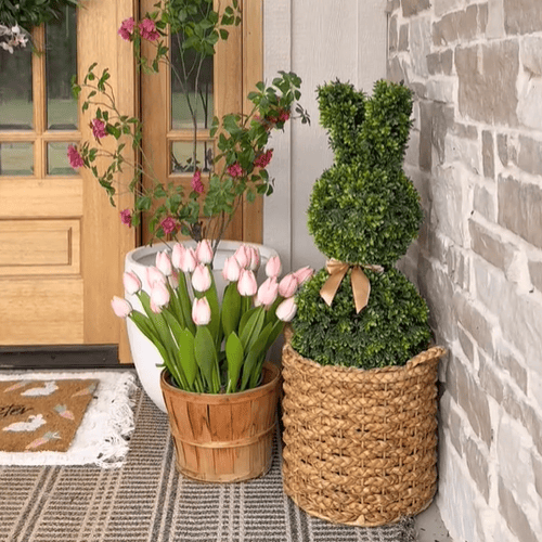 🐰Handmade Rabbit Shaped Topiary Trees💥The cutest bunny decoration🌳