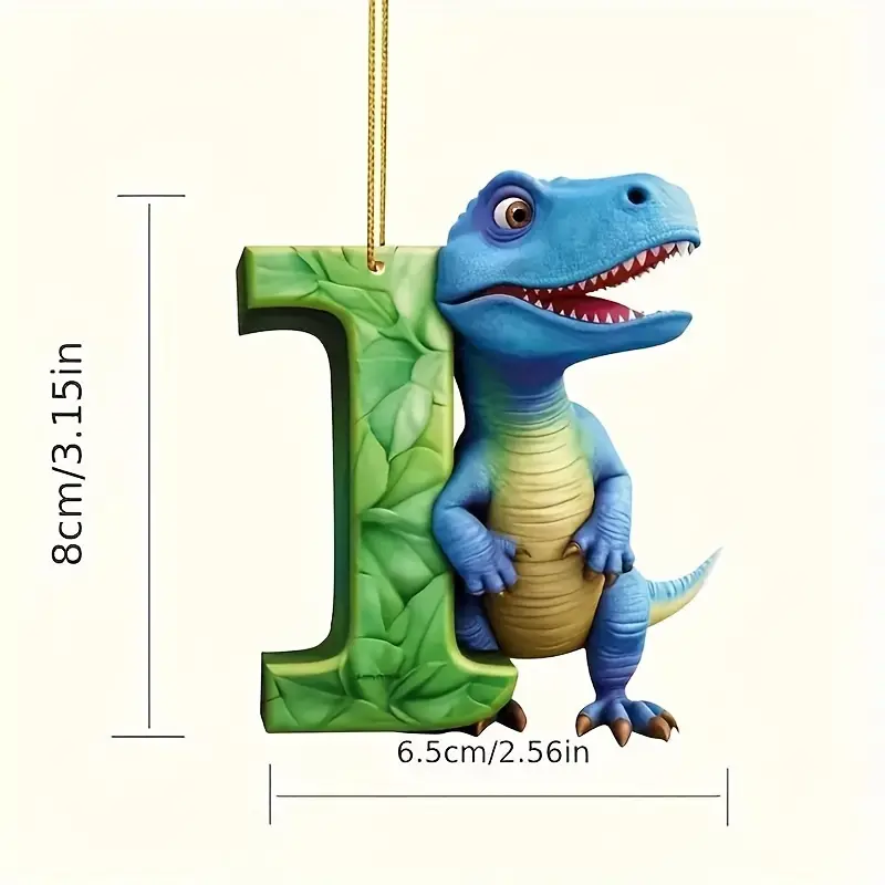 🦖🦖Christmas Dinosaur Alphabet Ornaments