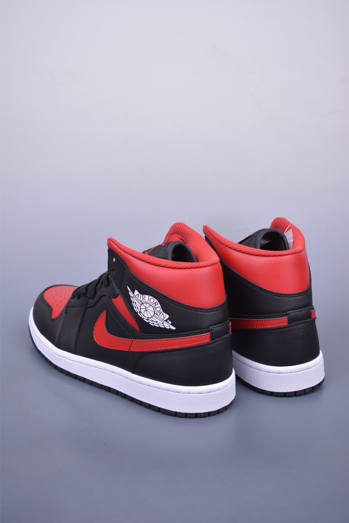 Nike Air Jordan 1 Mid AJ1 Basketball Shoes Black and Red DQ8426-067
