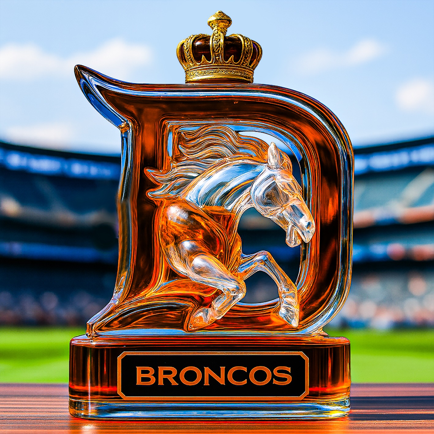 Denver Broncos Whiskey Bottle