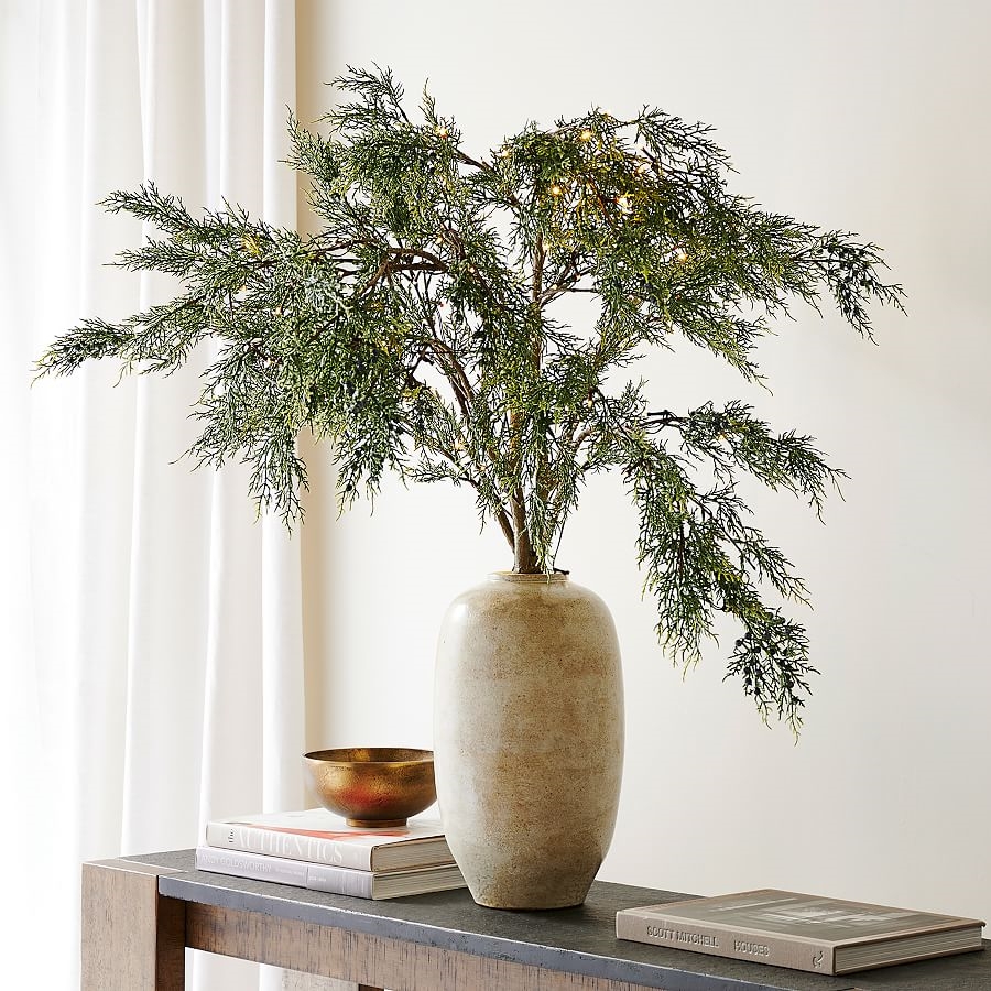 🔥CHRISTMAS ON SALE🔥Faux Lit Juniper Berry Branch