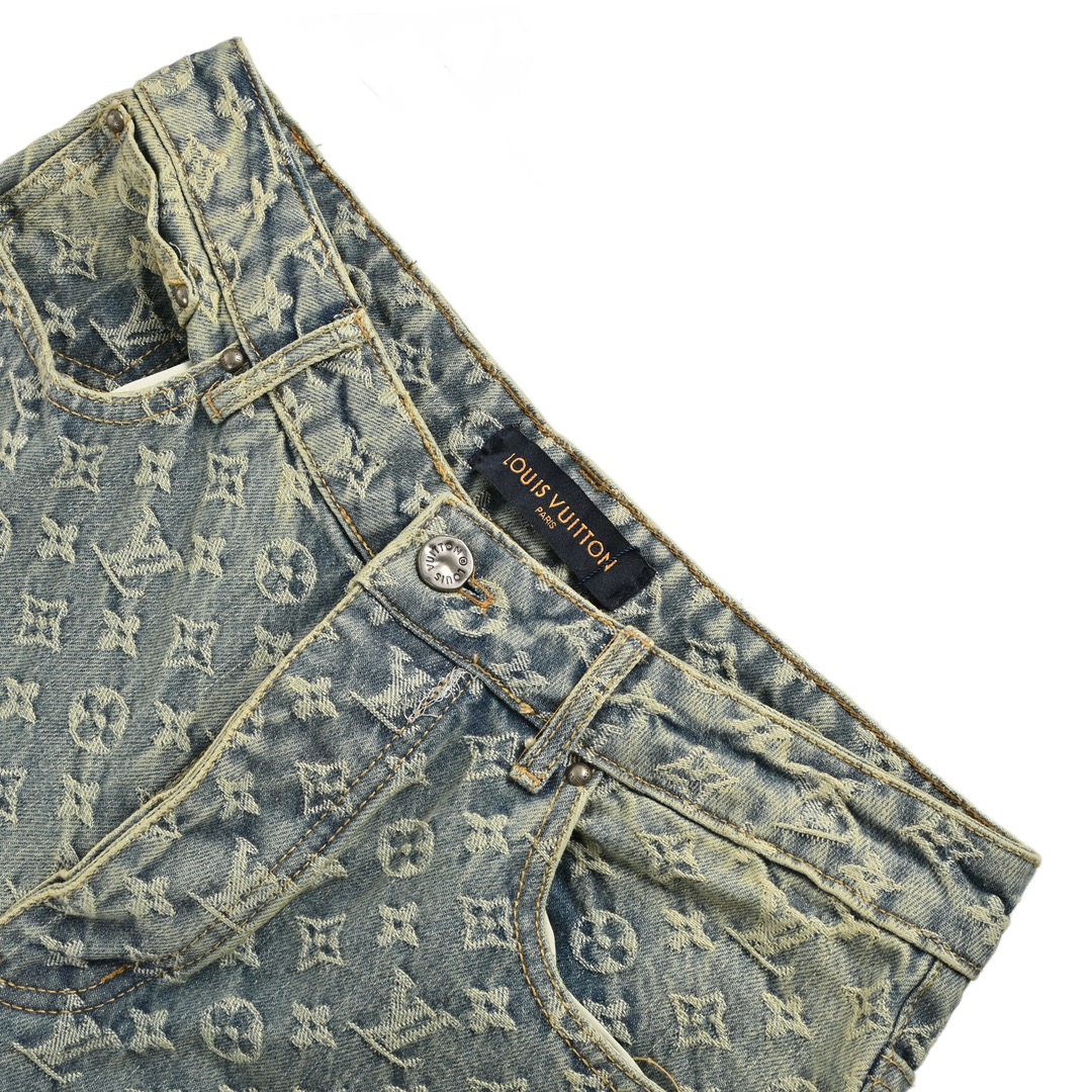 Louis Vuitton all over jacquard straight jeans