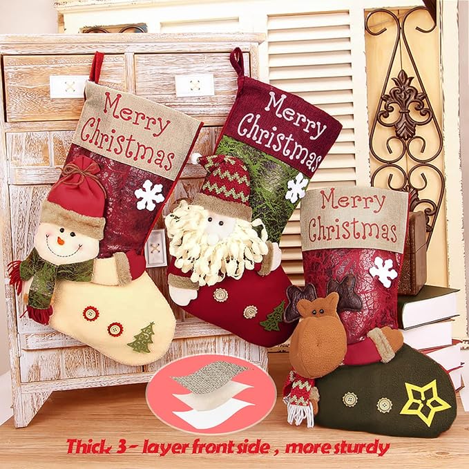 🌲Personalized cartoon Santa hanging stockings🧦