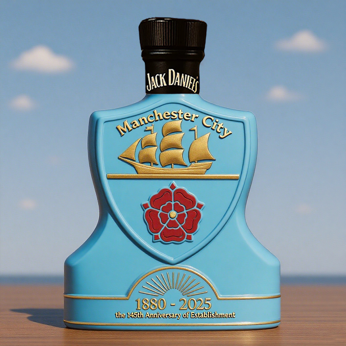 Manchester City 145th Anniversary Glory Whisky Bottle