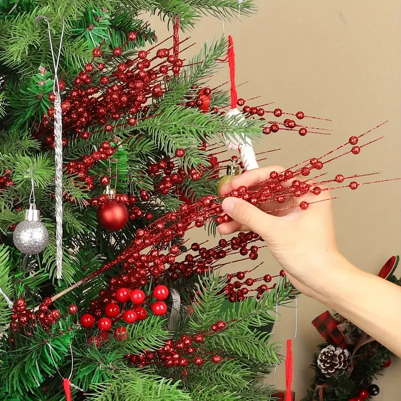 🎄Early Christmas Sale 49% OFF🔥Glitter DIY Artificial Berry Tree Branch Decoration