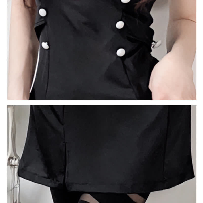 Cosplay Nurse Uniform Split Lingerie Dress