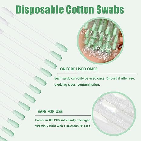 🔥Last Day 50% OFF🔥Cotton Makeup Remover Swabs, Disposable Vitamin E Liquid-Filled Cotton Swabs Sticks（25pcs/pack）