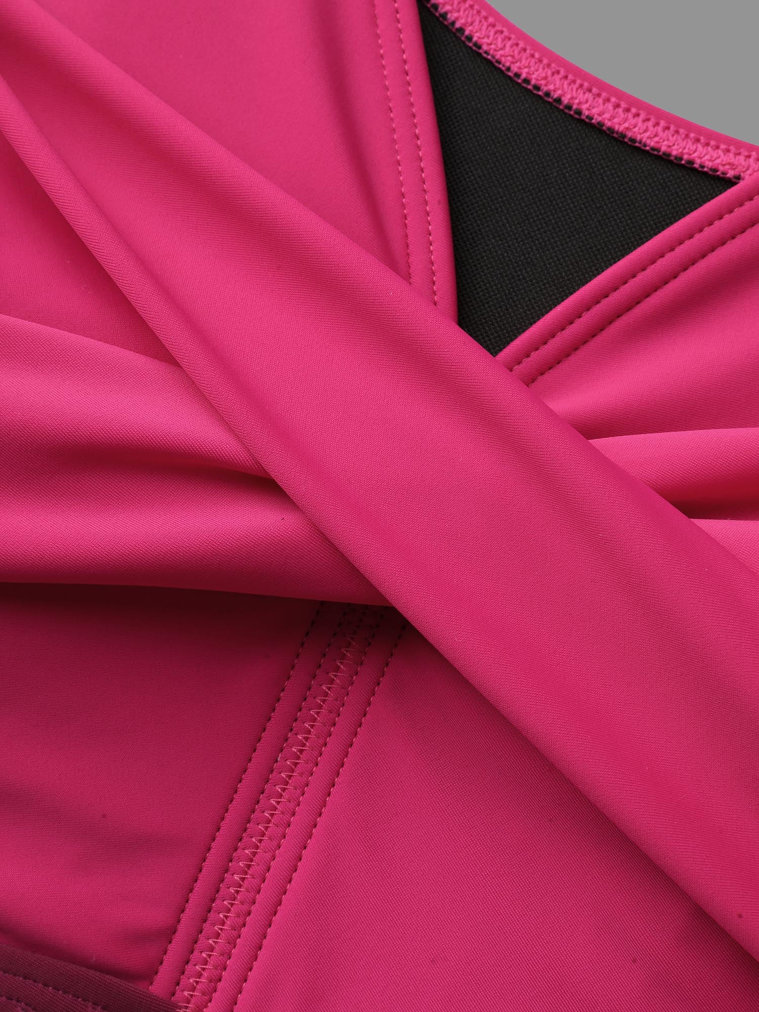 Color Block Tummy Control One-Piece Swimsuit