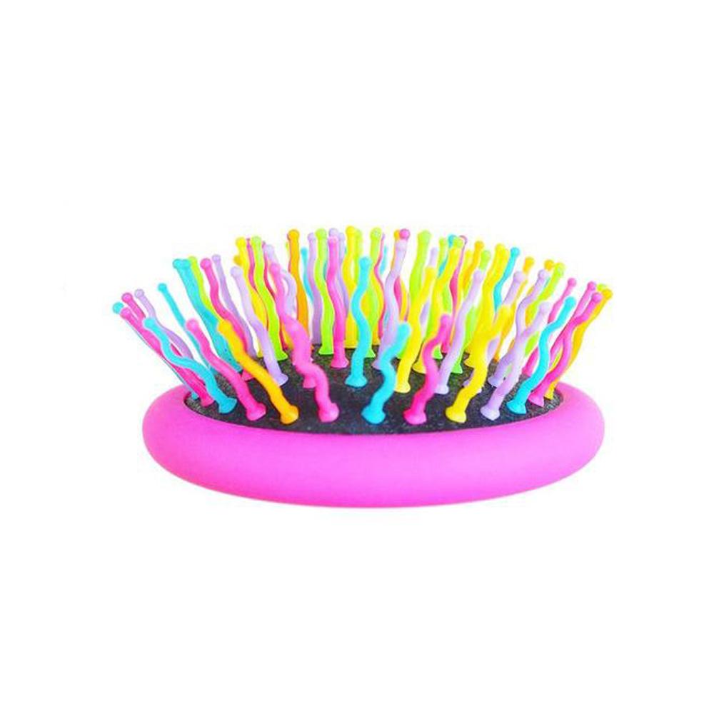 Luna Portable Volume Rainbow Detangling Hair Comb with Mirror