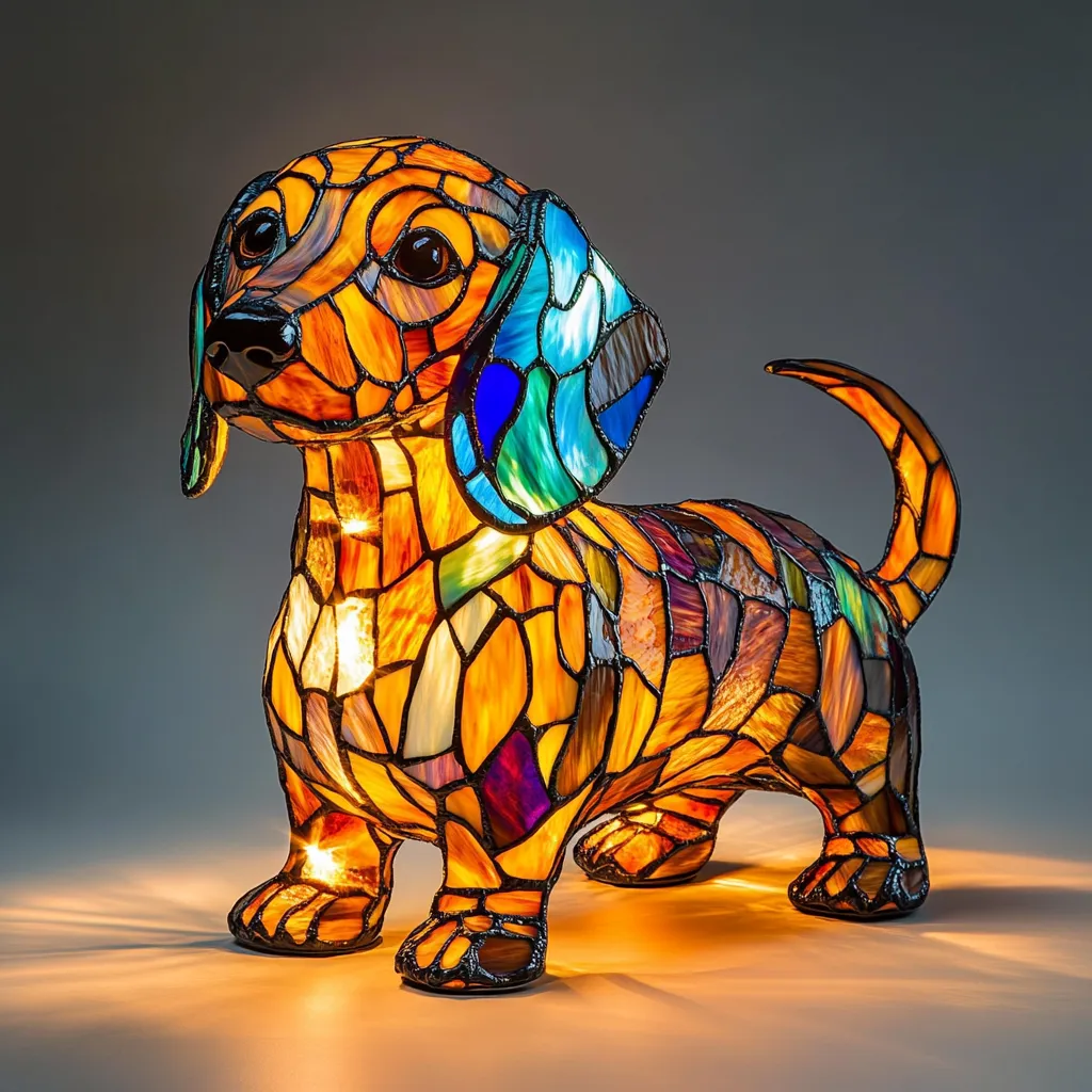 Colorful Dog Lamp
