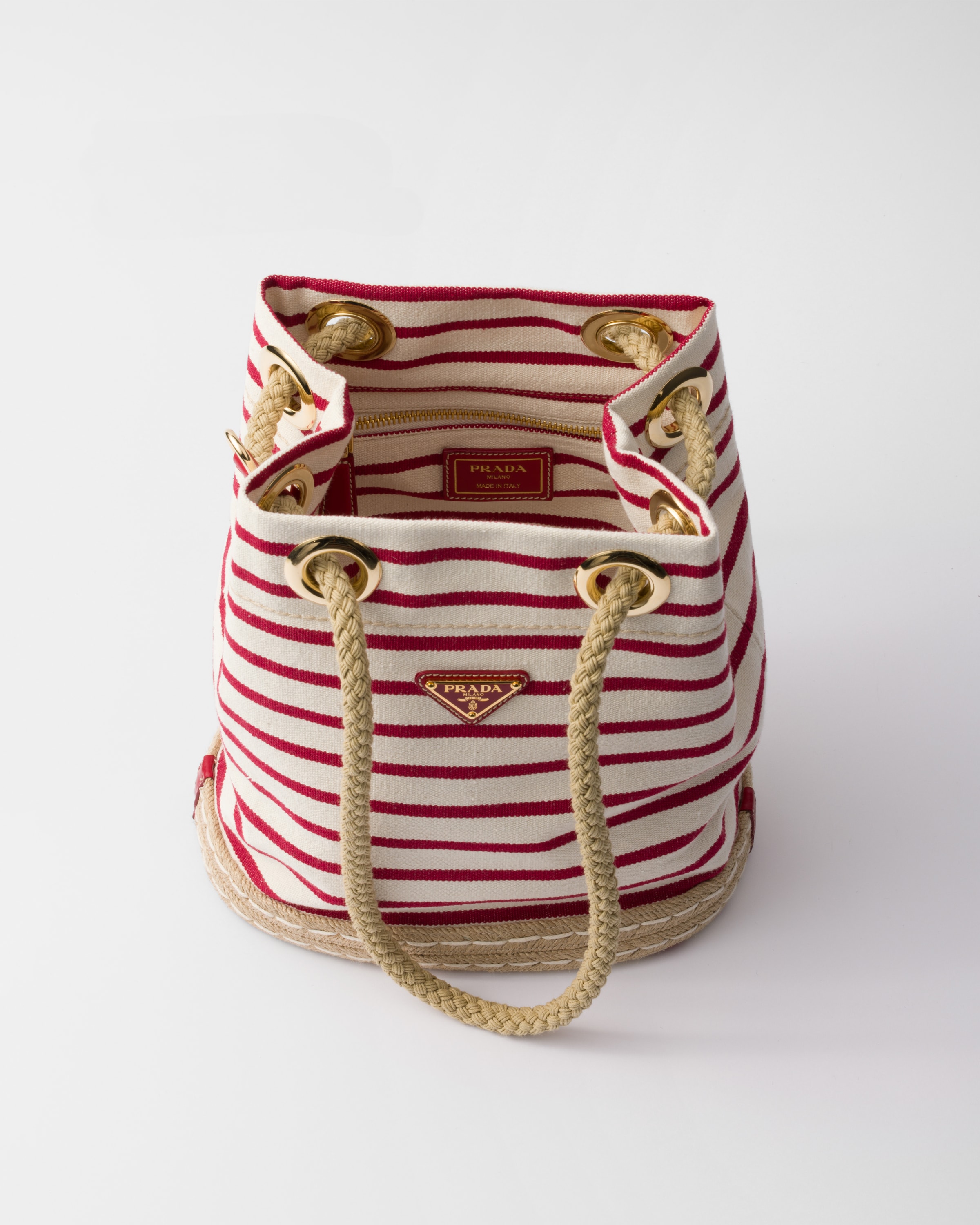 Prada Mariner Small Fabric Bucket Bag 1BE082_2HHL_F059I_V_OOH