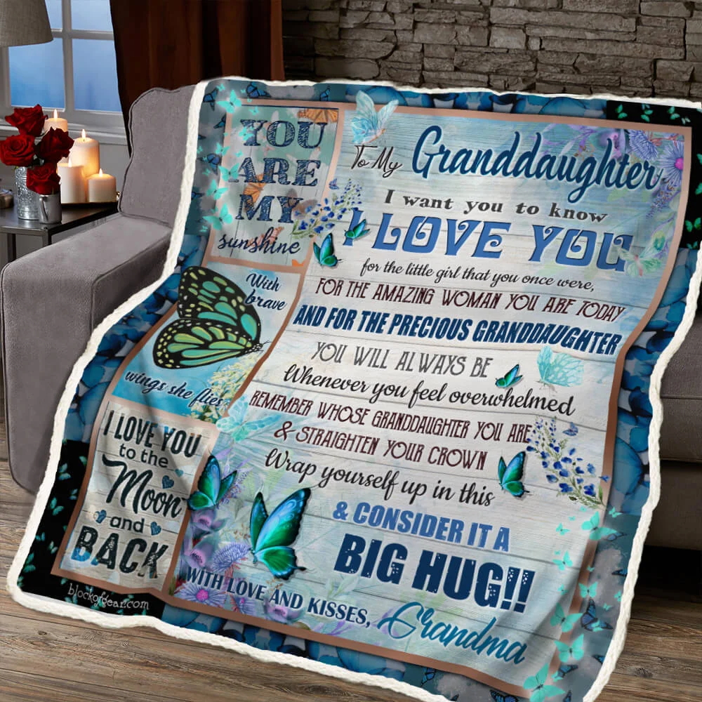 My Granddaughter, Always Be My Little Girl Sofa Throw Blanket