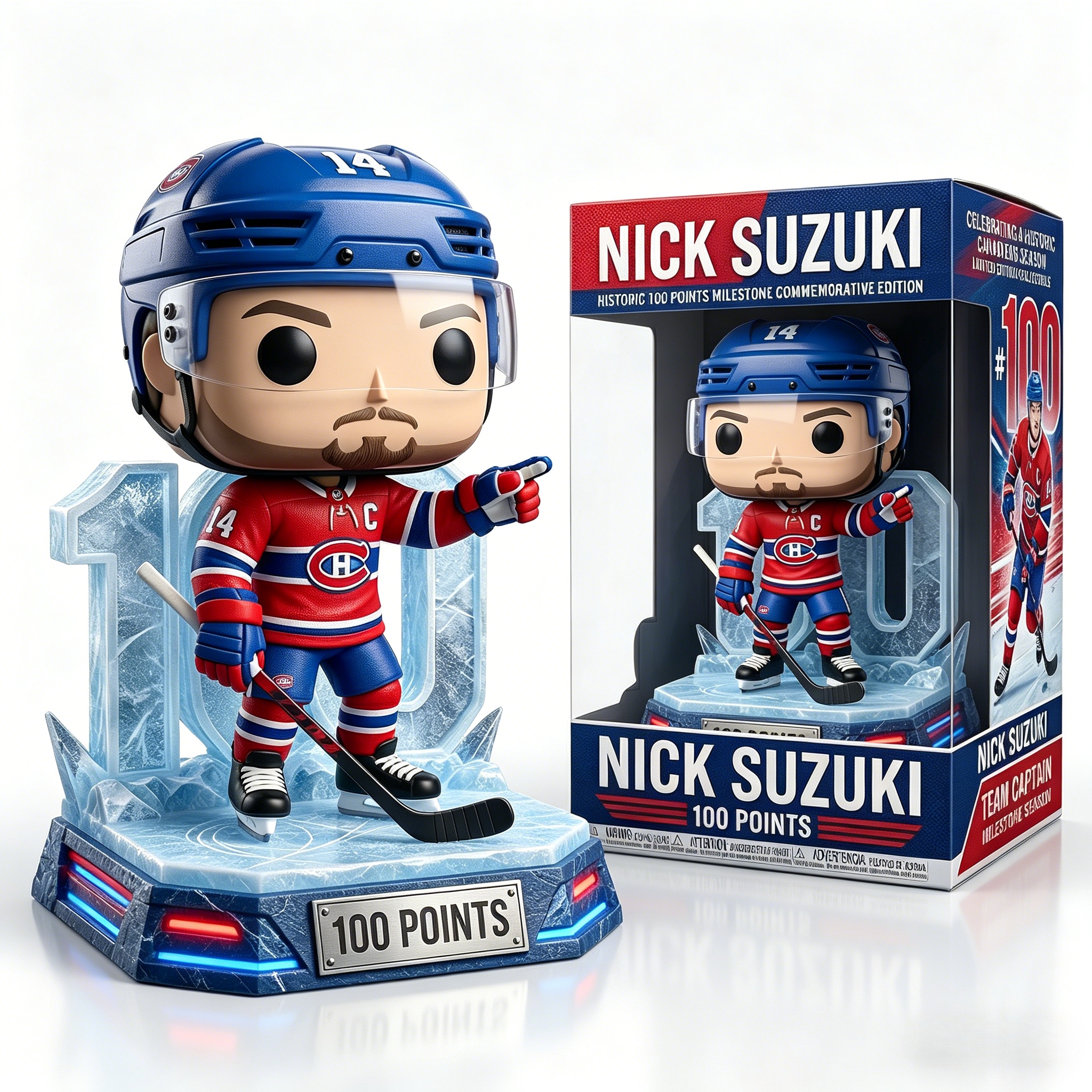 🏒 Nick Suzuki: 100 Points Historic Milestone – Canadiens Pop! Legend 🇨🇦