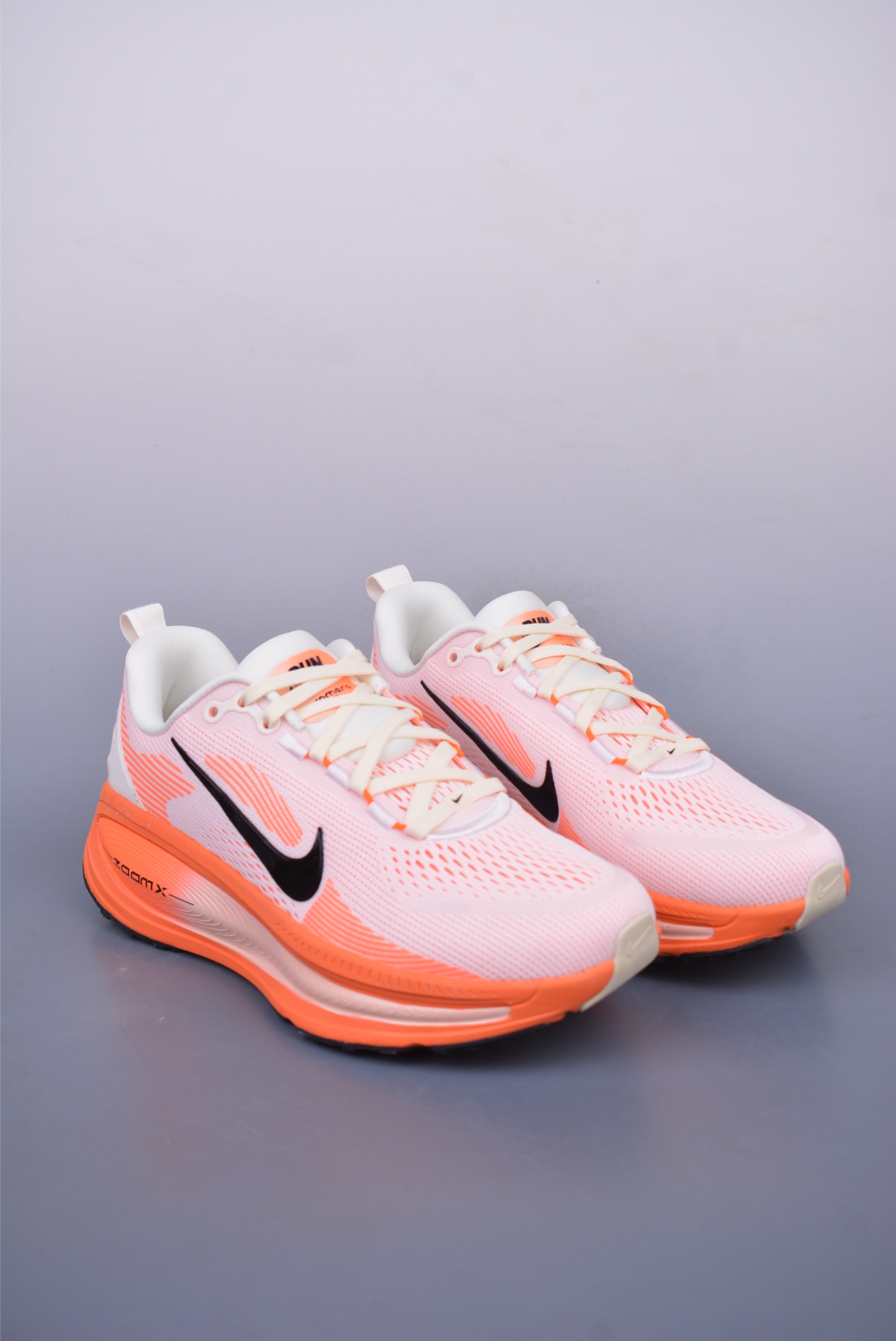 Nike Vomero 18 ZoomX running shoes Gray Orange Gradient Black Hook HM6804 600