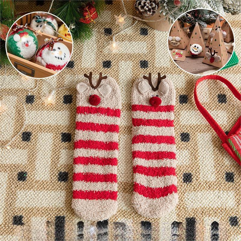 🎄New Year Sale- 50% OFF🎁Christmas Thickened Warm Socks(3PAIRS/SET) -BUY 2 SETS GET 10% OFF FREE SHIPPING