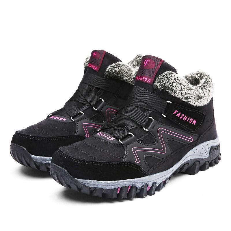 Women's Winter Thermal Villi Leather Platform Fashion High Top Boots