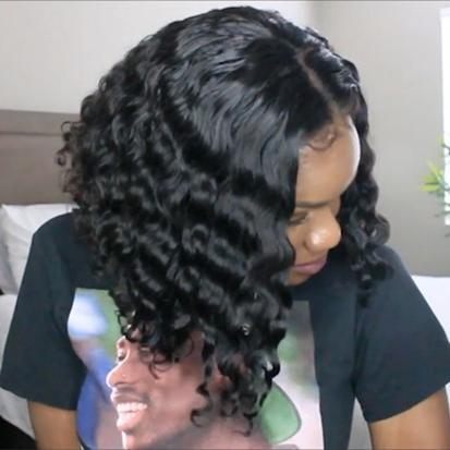 New Affordable Lace Frontal Bob Curly Wig