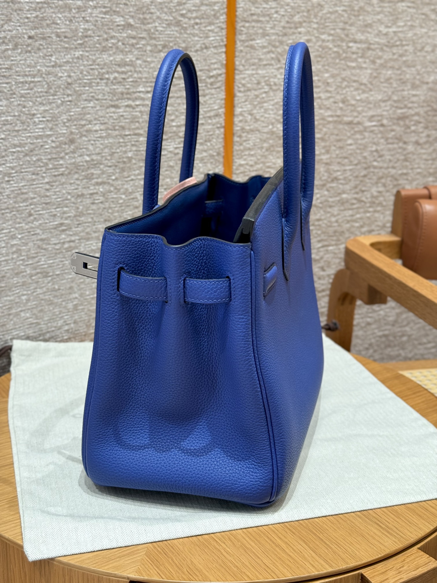 Hermès Birkin 7TBlue electric handbag (handmade to order)