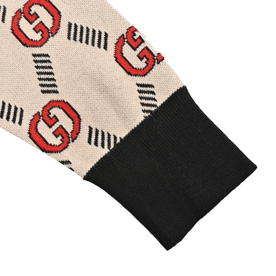 Gucci 24Fw all-over double G jacquard sweater cardigan