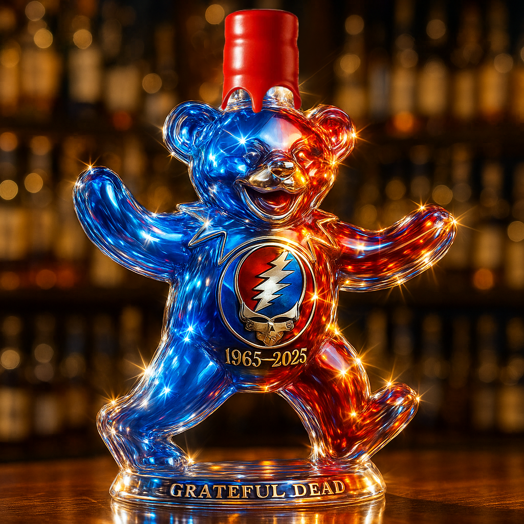 Grateful Dead Dancing Bear 60th Anniversary Whisky Bottle (1965-2025)