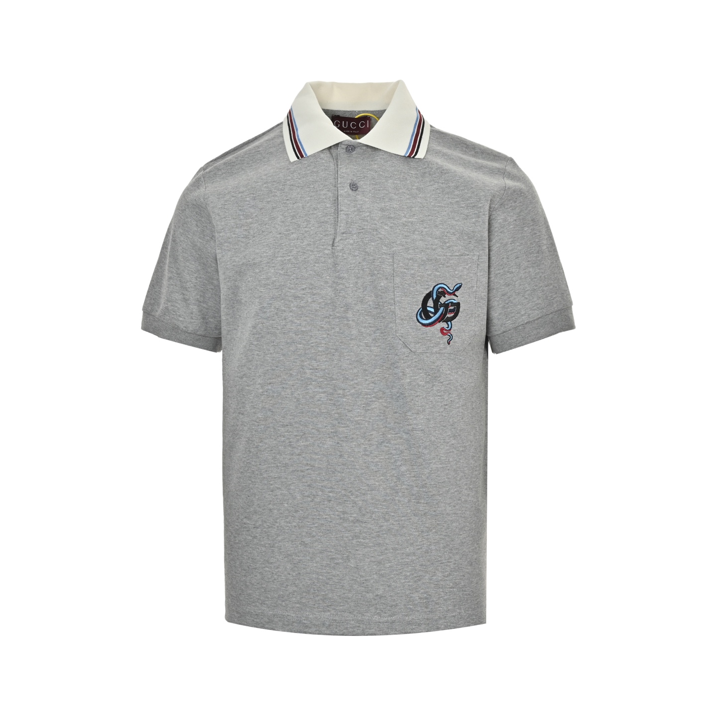 Gucci 25ss Snake Year Limited Edition Pocket Embroidery Polo Short Sleeve