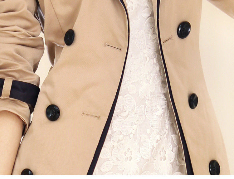 Korean Style Slim Fit Trench Coat for Women