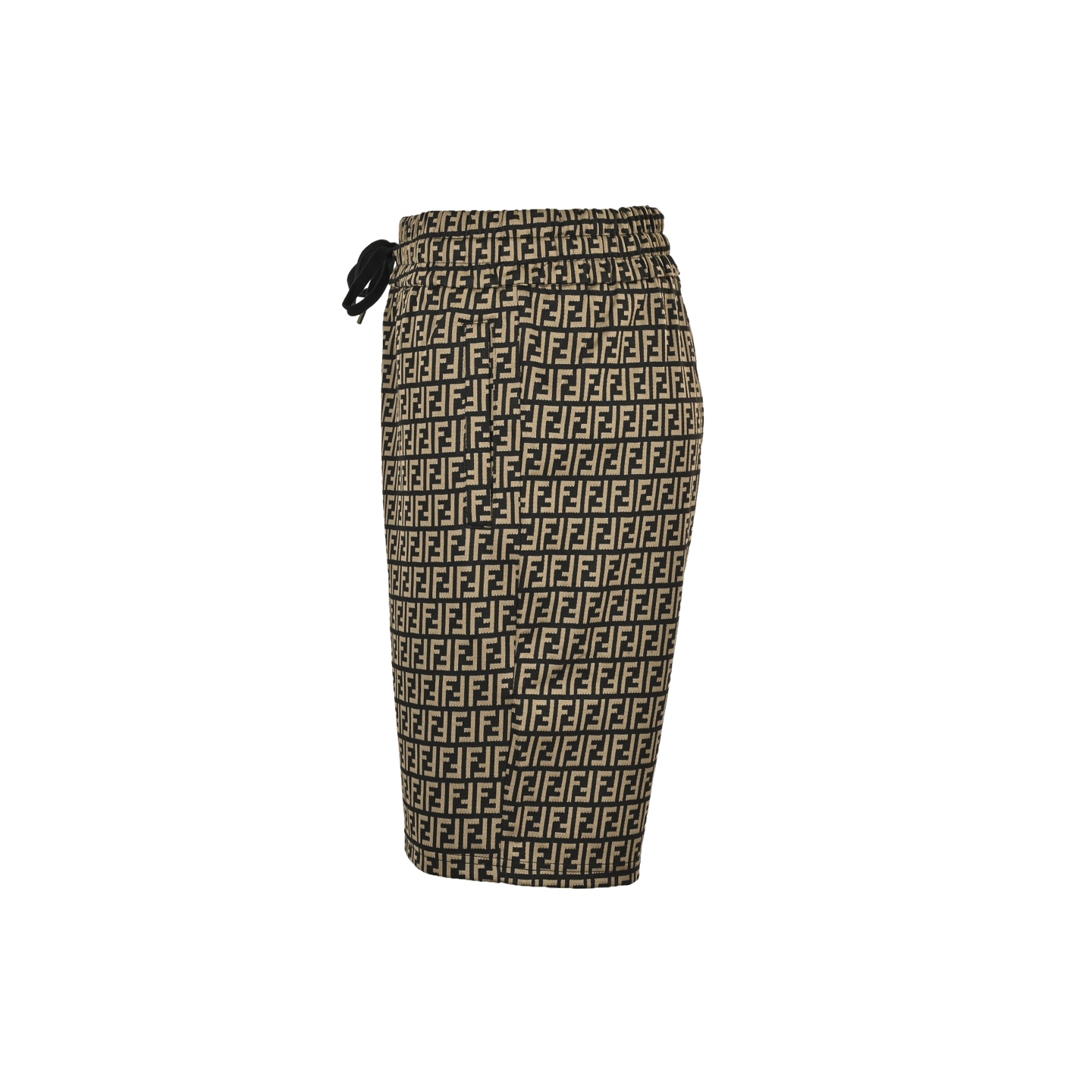 Fendi 25ss gold double F logo embroidered side mesh shorts