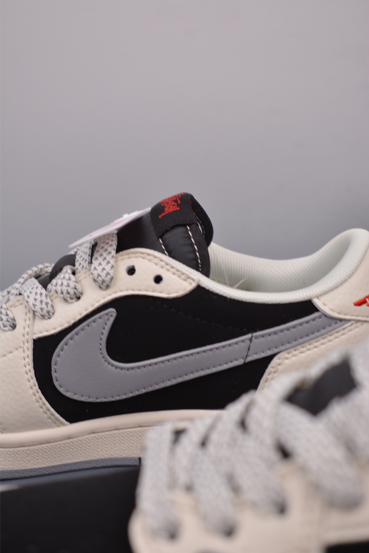 Stussy x Travis Scott x Nike Air Jordan 1 Low OG Beige Black and Gray XZ6188-575