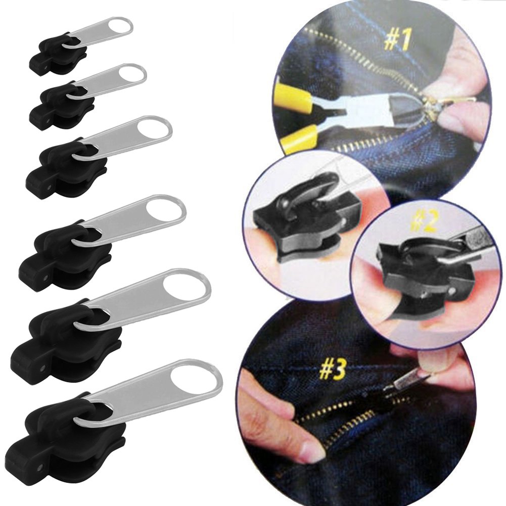 Instant Metal Zipper - 6 PCS/SET(2 Small & 2 Medium & 2 Large)