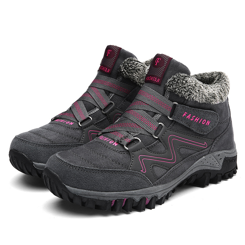 Women's Winter Thermal Villi Leather Platform Fashion High Top Boots
