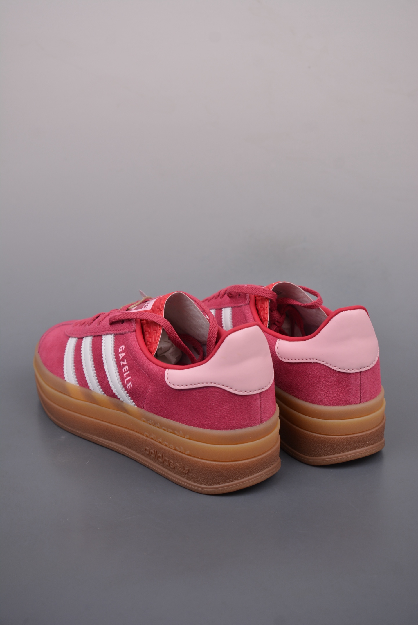 Adidas Originals Gazelle Bold W Sneakers Rose Red Rubber Thick Sole ID6997