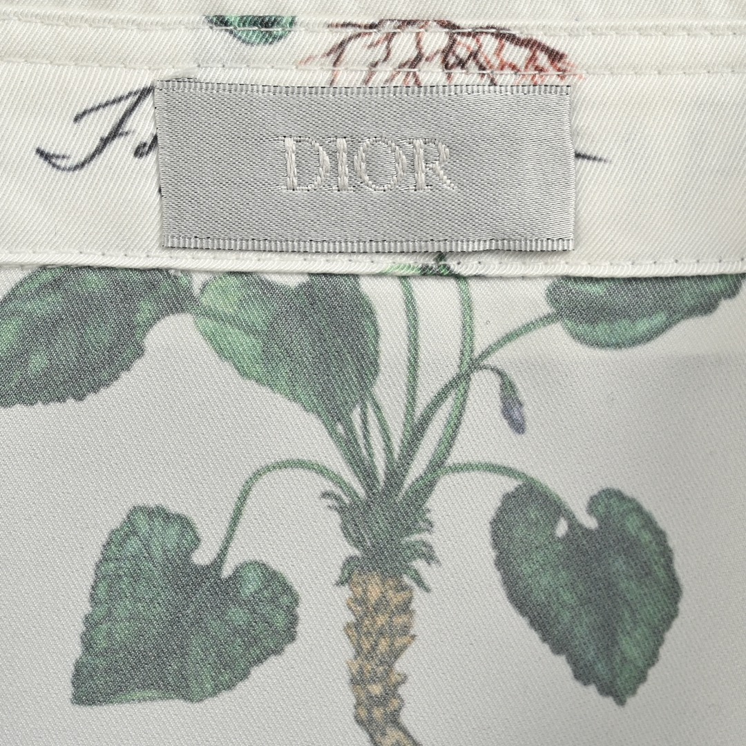 Dior 24ss floral silk short-sleeved shirt