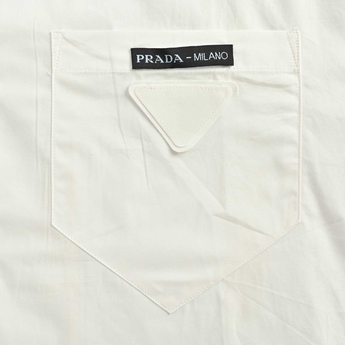 Prada 25ss short-sleeved shirt with pocket logo