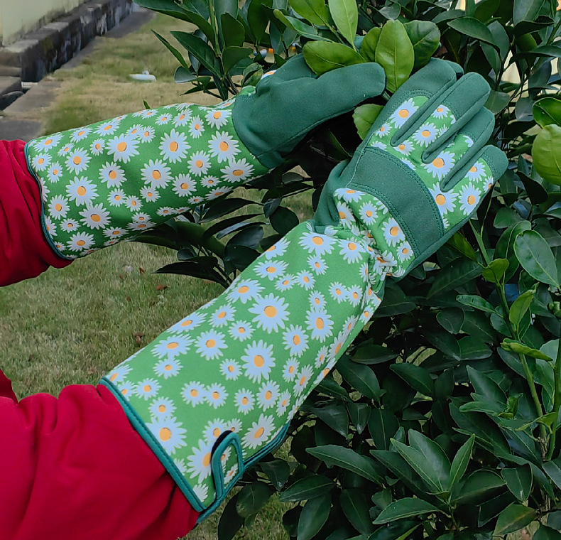 Long Sleeve Women's Gardening Protective Gloves