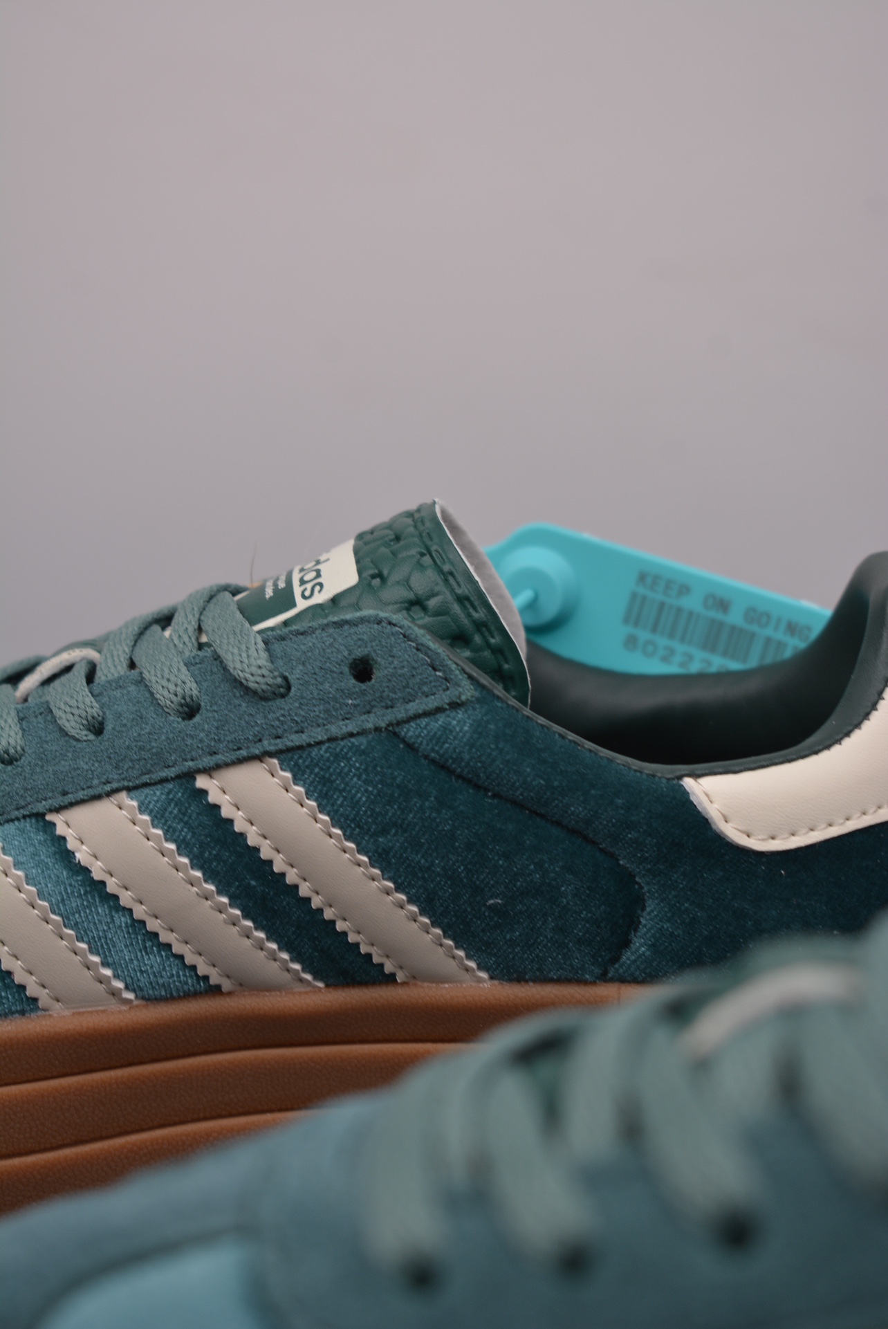 Adidas Originals Gazelle Bold W Velvet Dark Green Off-White