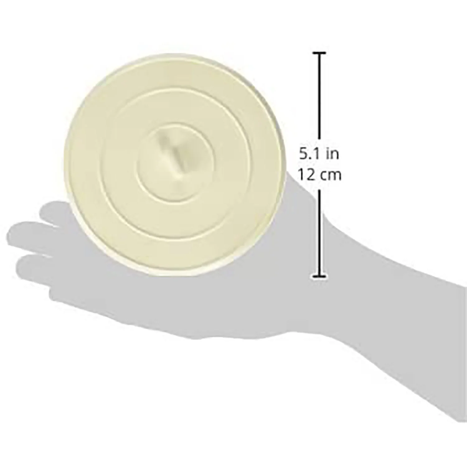 Aqua Plumb Flat Suction Sink Stopper, White, 5x5 Inches