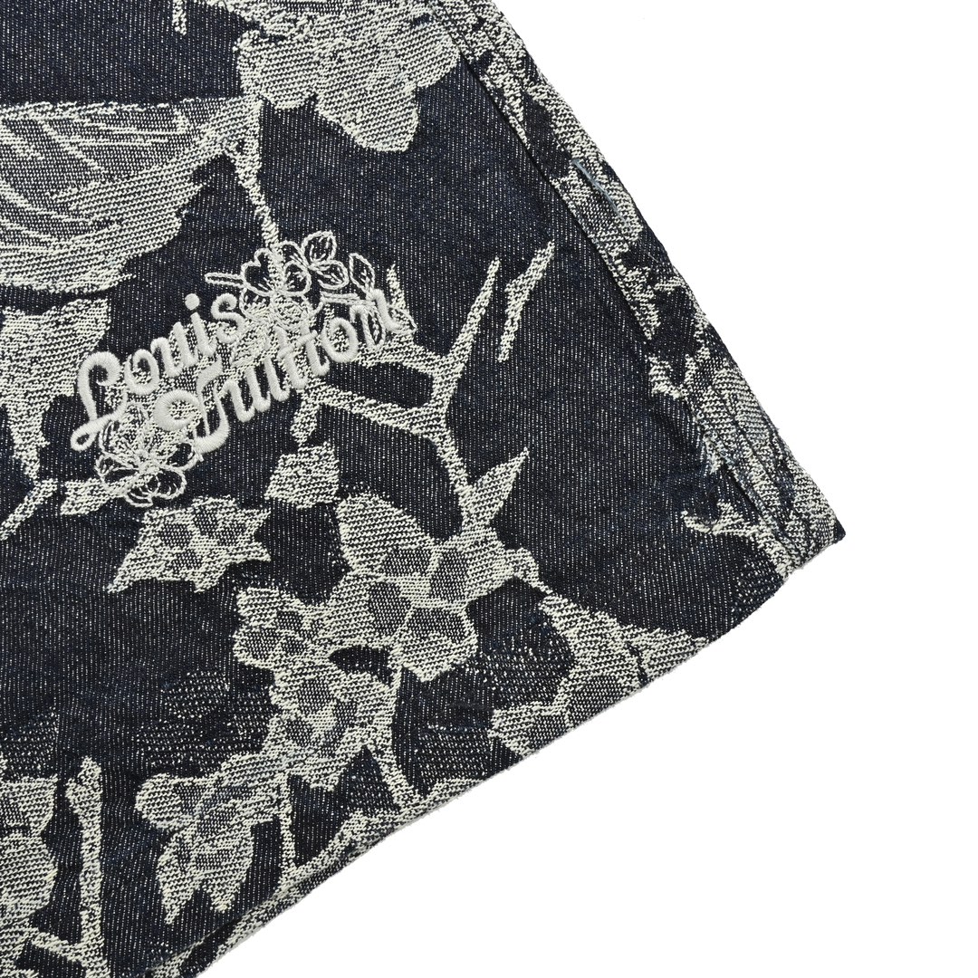 Louis Vuitton 24ss WAVES jacquard denim shorts