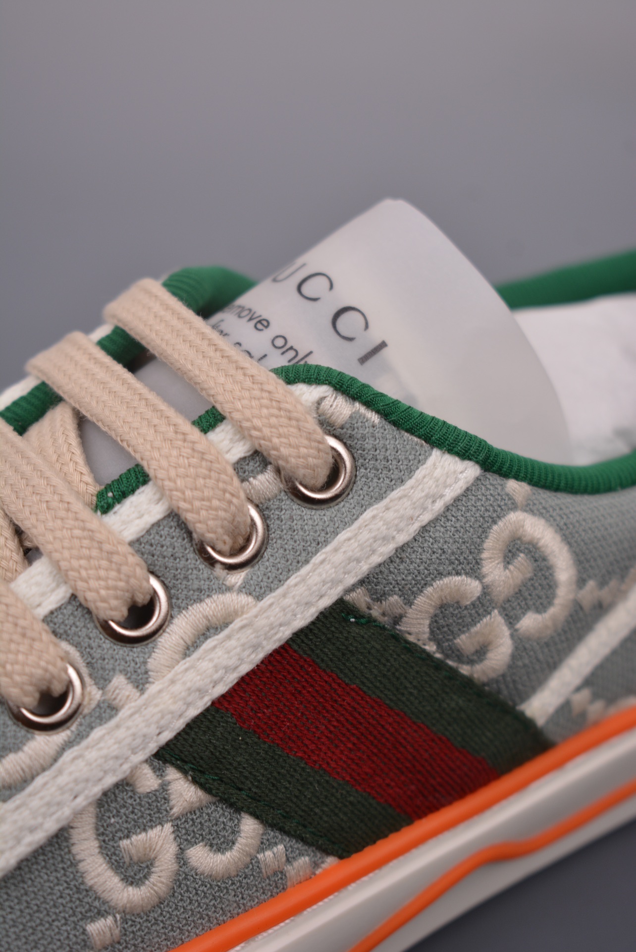 Gucci Tennis 1977 Print Sneaker blue, white, green and orange