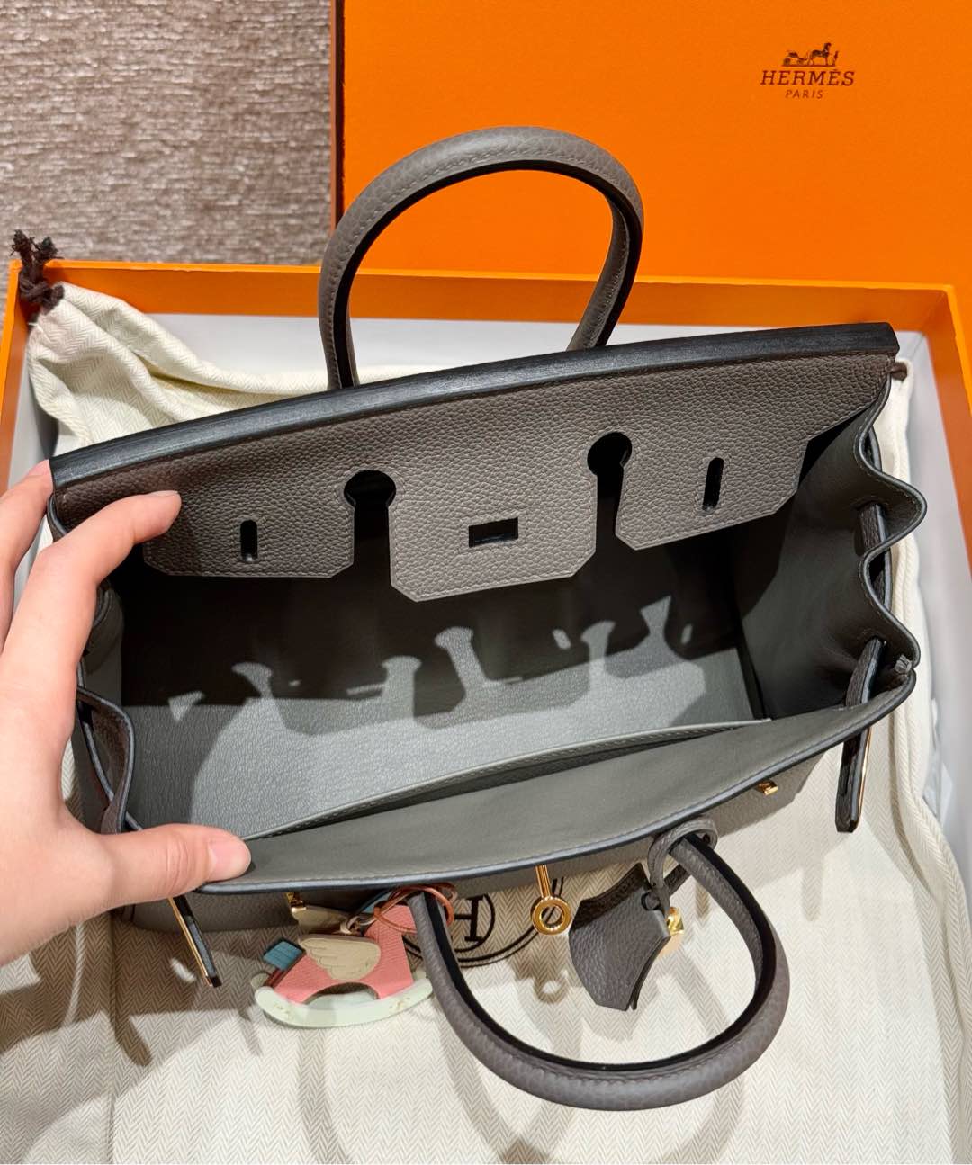 Hermès Birkin 8FEtain Handbag (Handmade to order)