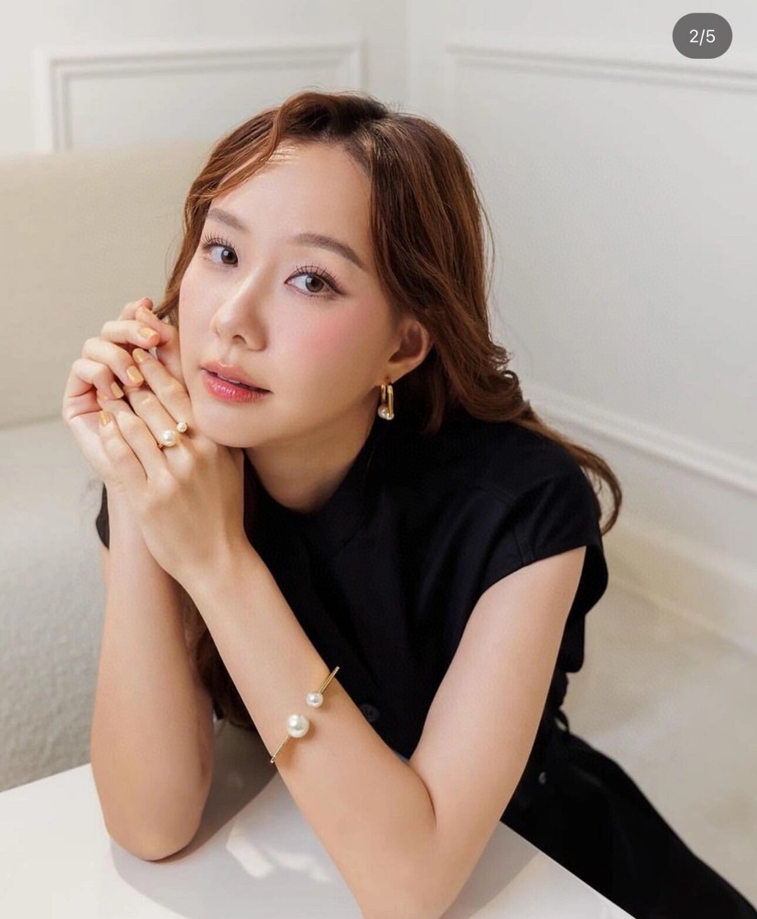 Dior Large and small bead arch open bracelet