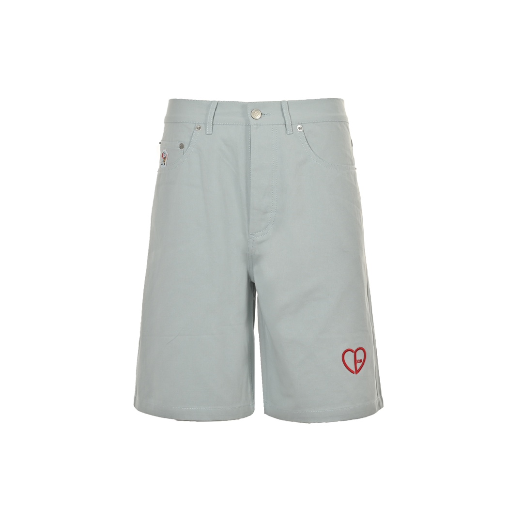 Dior 24ss heart embroidered shorts