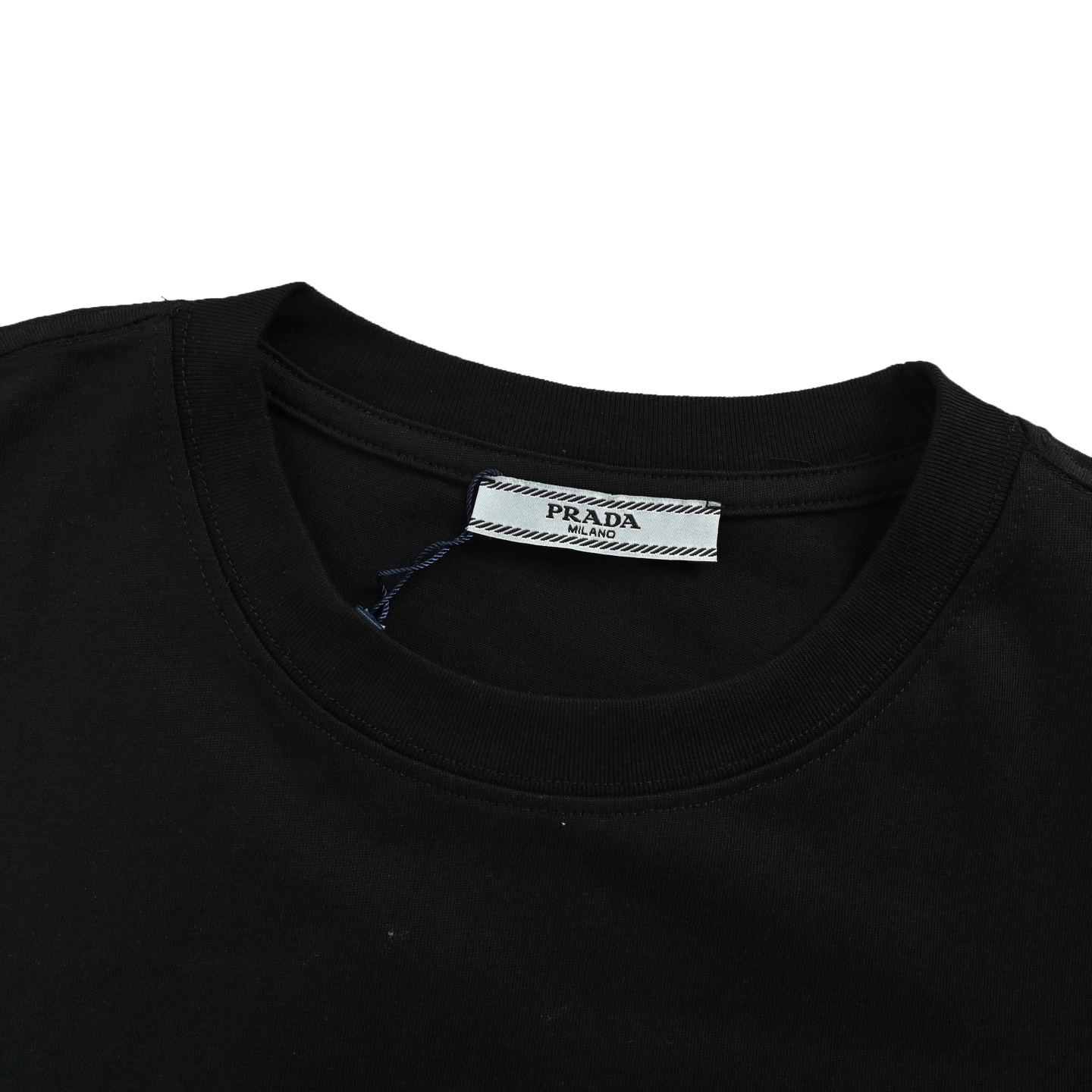 Prada 24ss towel embroidery letter logo short sleeve