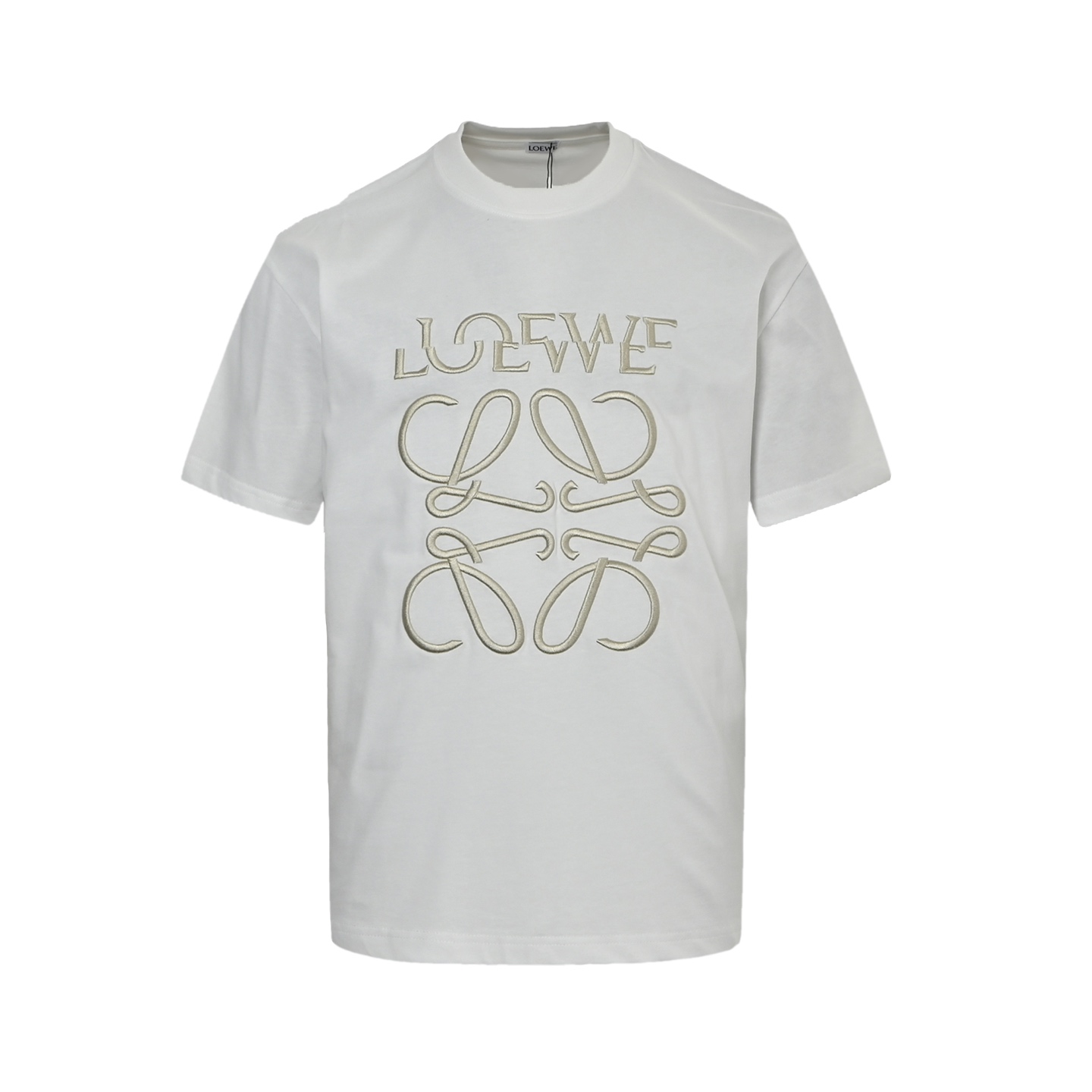 Loewe 24ss misplaced embroidered logo short sleeve