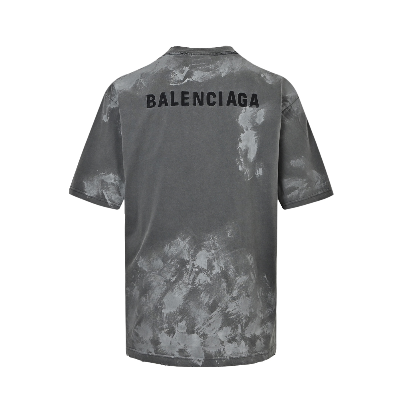 Balenciaga front and back letter embroidery hand-painted graffiti washed short sleeves