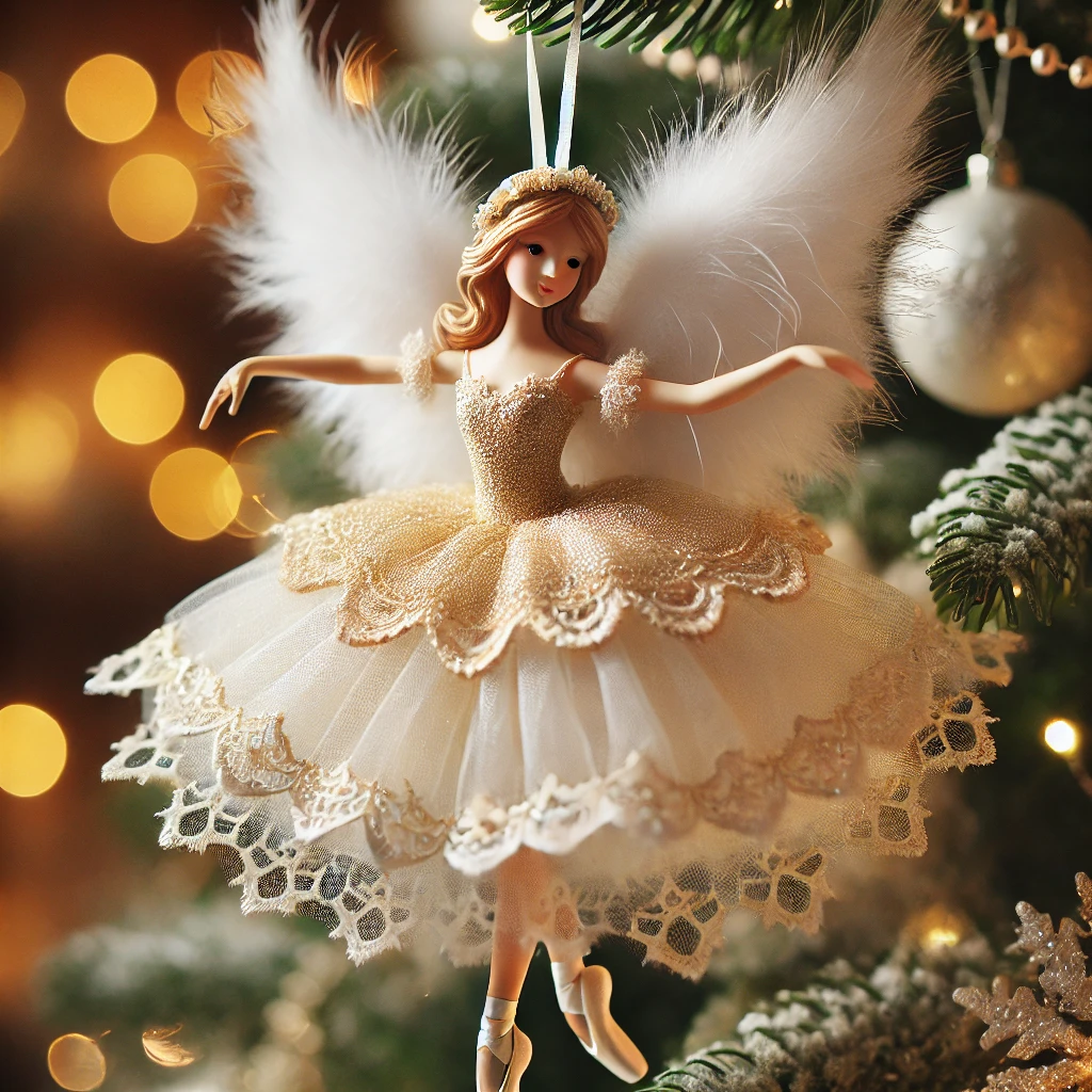 Ballet Dancing Angel Xmas Tree Ornament