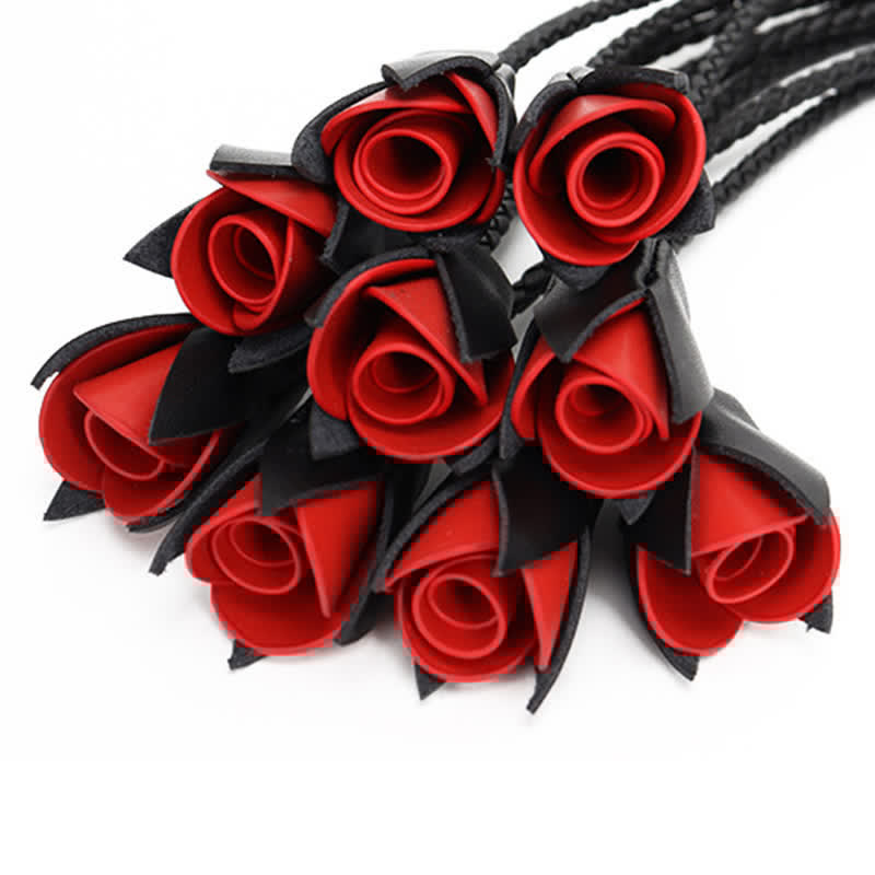 Maid Cosplay Leather Rose Whip