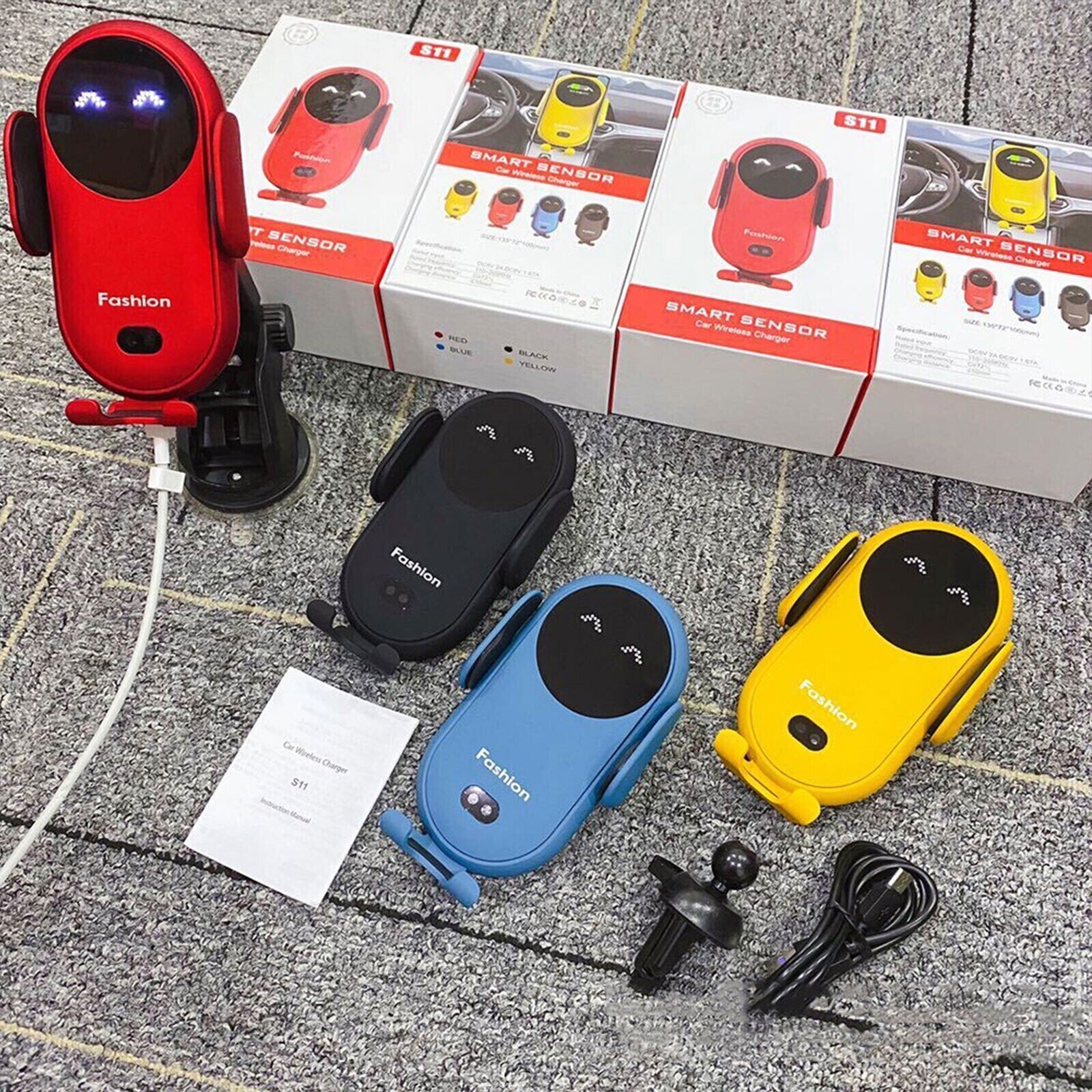 🔥NOW-50% OFF-Smart Car Wireless Charger Phone Holder(BUY 2 Free Shipping)